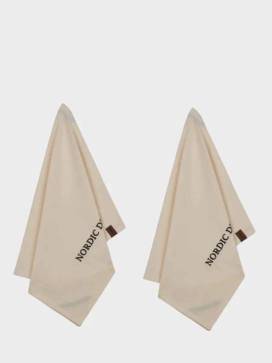 HUMDAKIN Viskestykker - 2 stk - Nordisk Design Organic Textiles 029 Shell